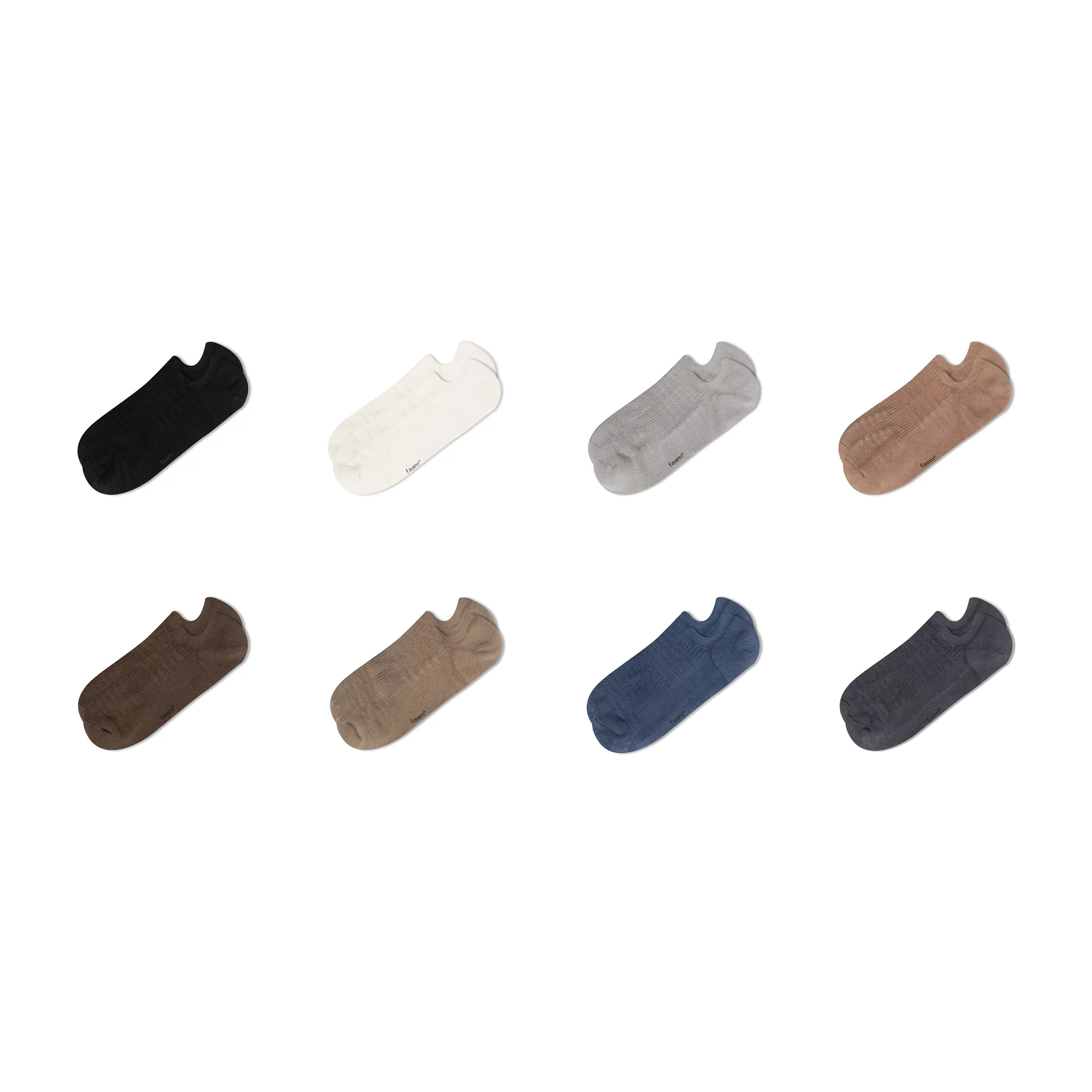 faam ESSENTIAL ANKLE 黯黑/米白/泥灰/淺褐/焦褐/霧灰/靛藍/鐵灰 - 踝襪