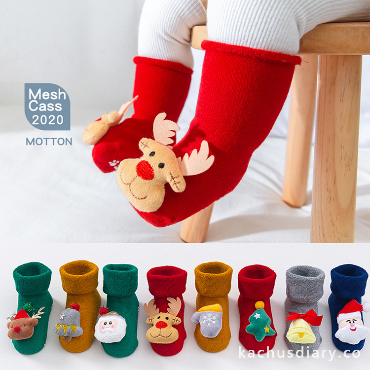 Baby solid christmas socks NO.1