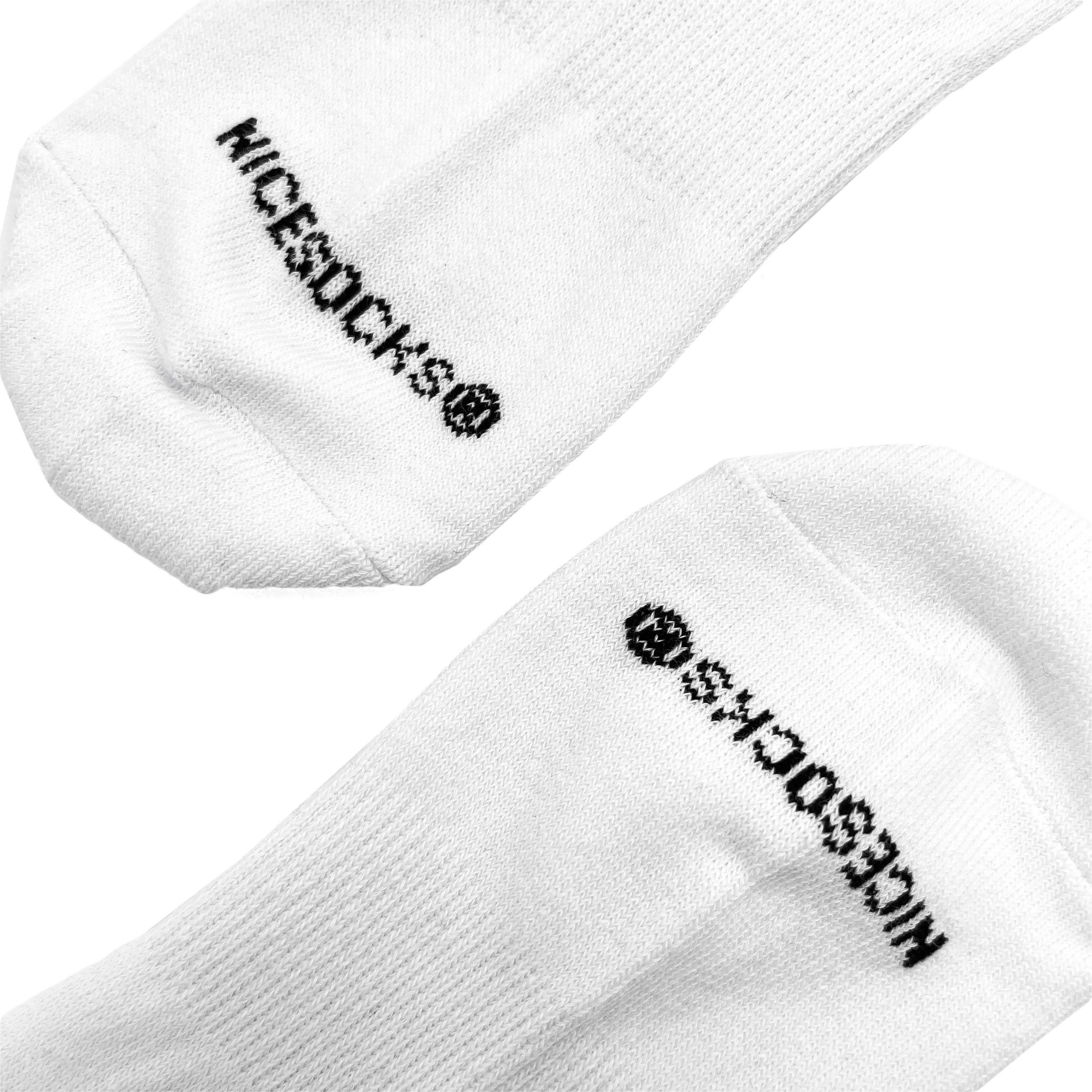 NICESOCKS LOGO踝襪-白