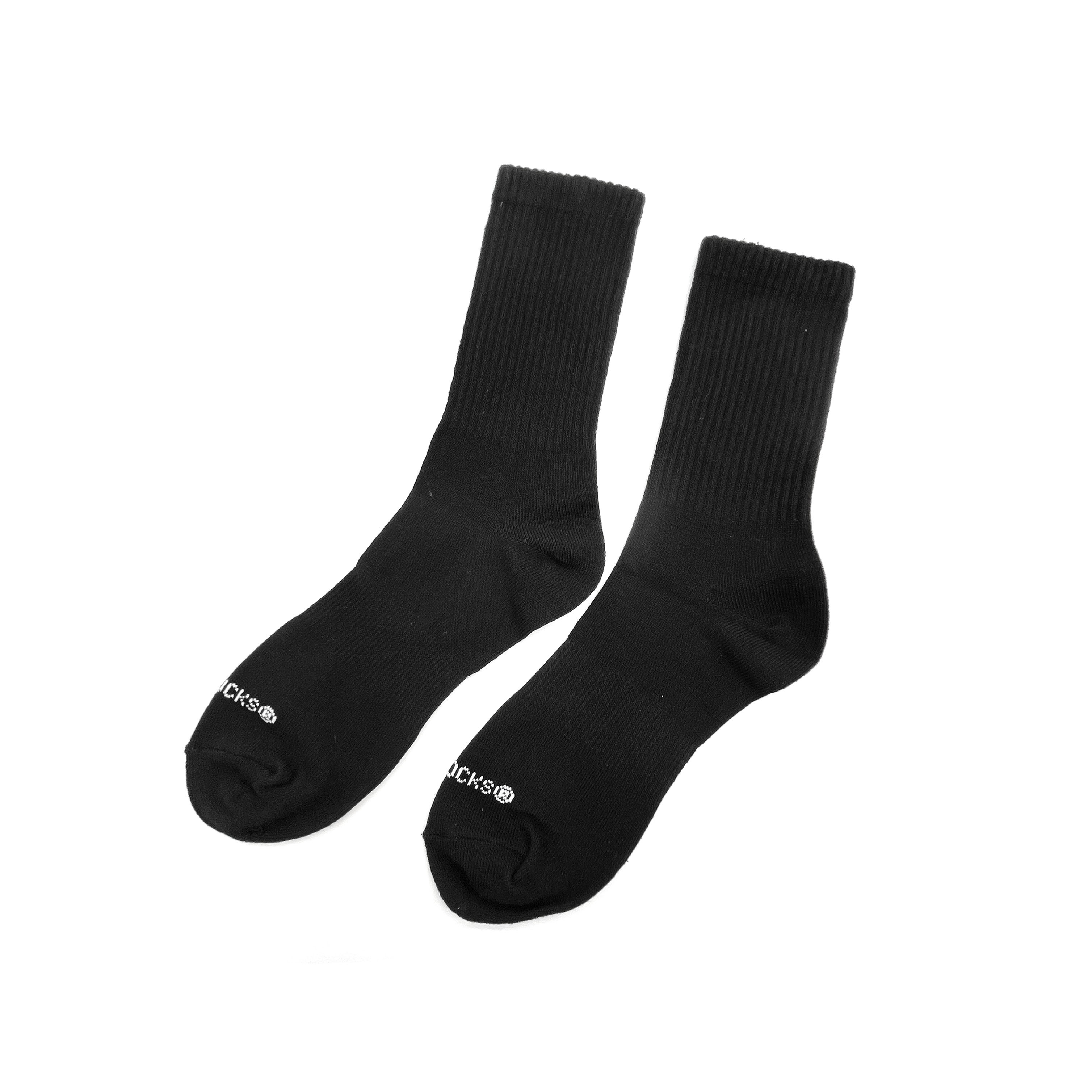 NICESOCKS LOGO長襪-黑