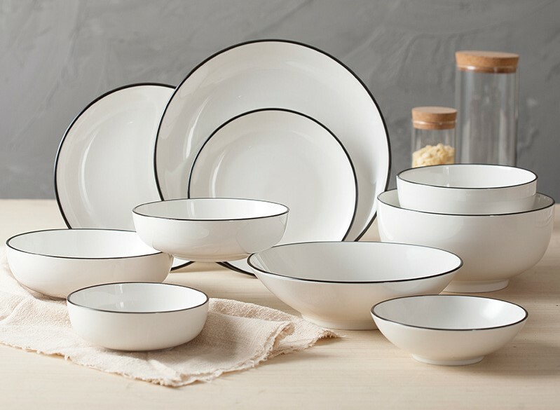 《1263》北歐黑邊餐盤系列