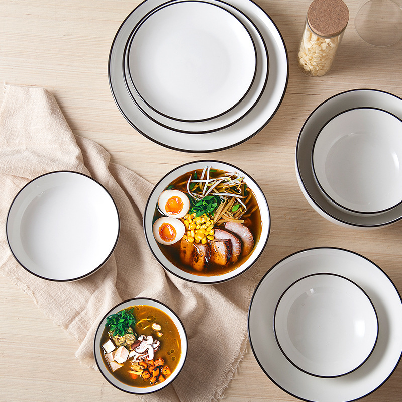 《1263》北歐黑邊餐盤系列