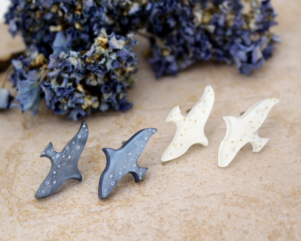 Luccica 夜行鳥耳環/髮夾