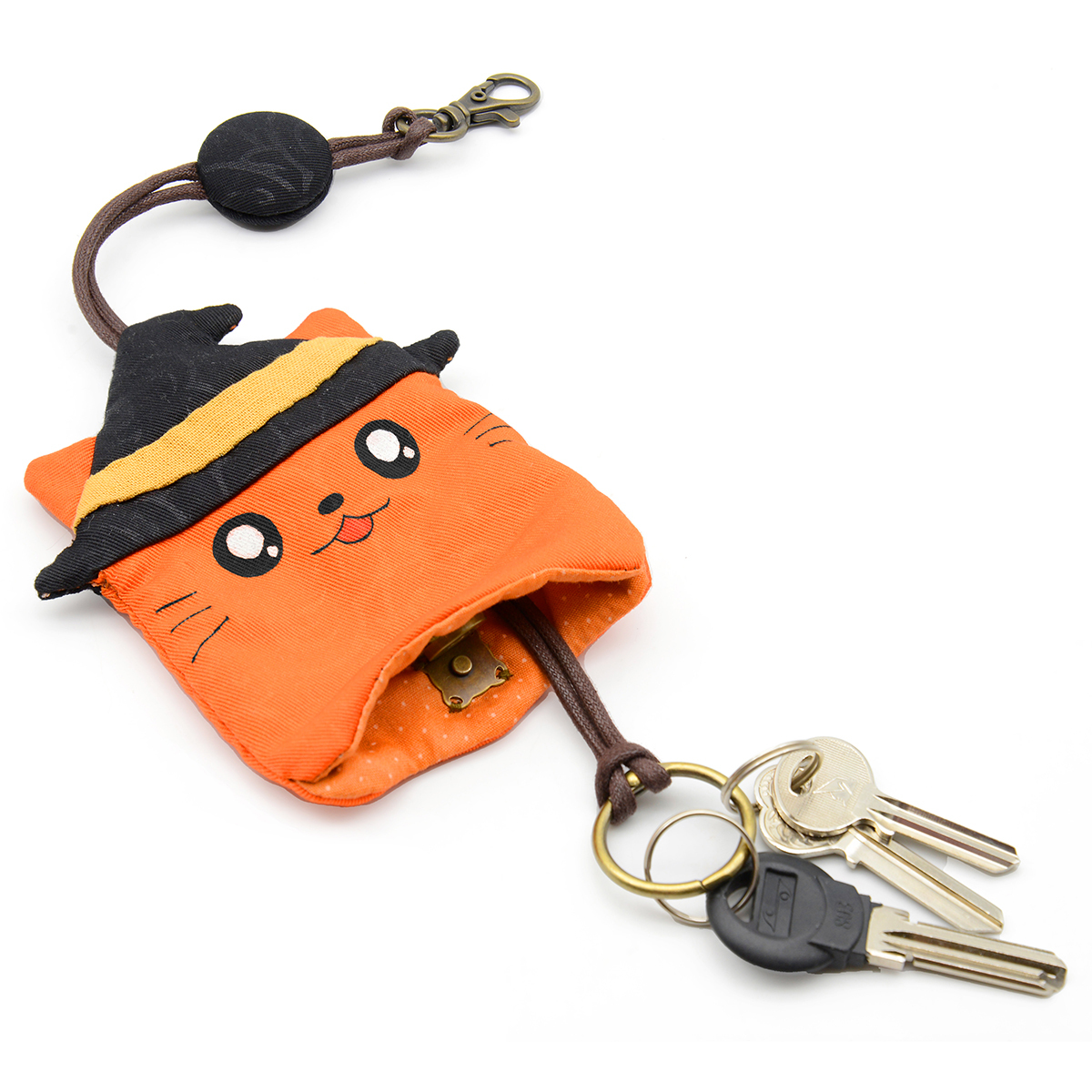 販售原尺寸【紙型】(幽靈喵喵鑰匙包)