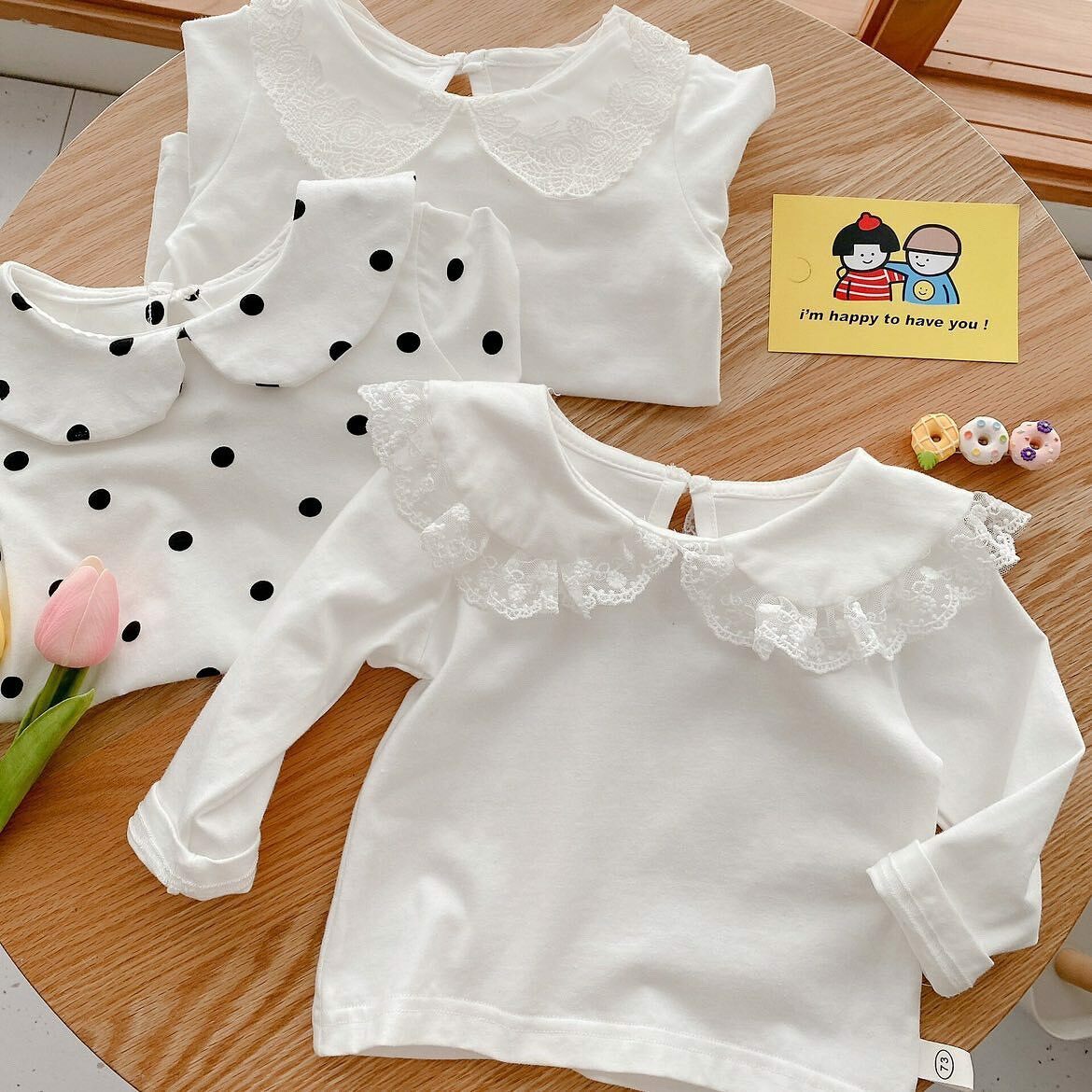 花邊蕾絲波點上衣