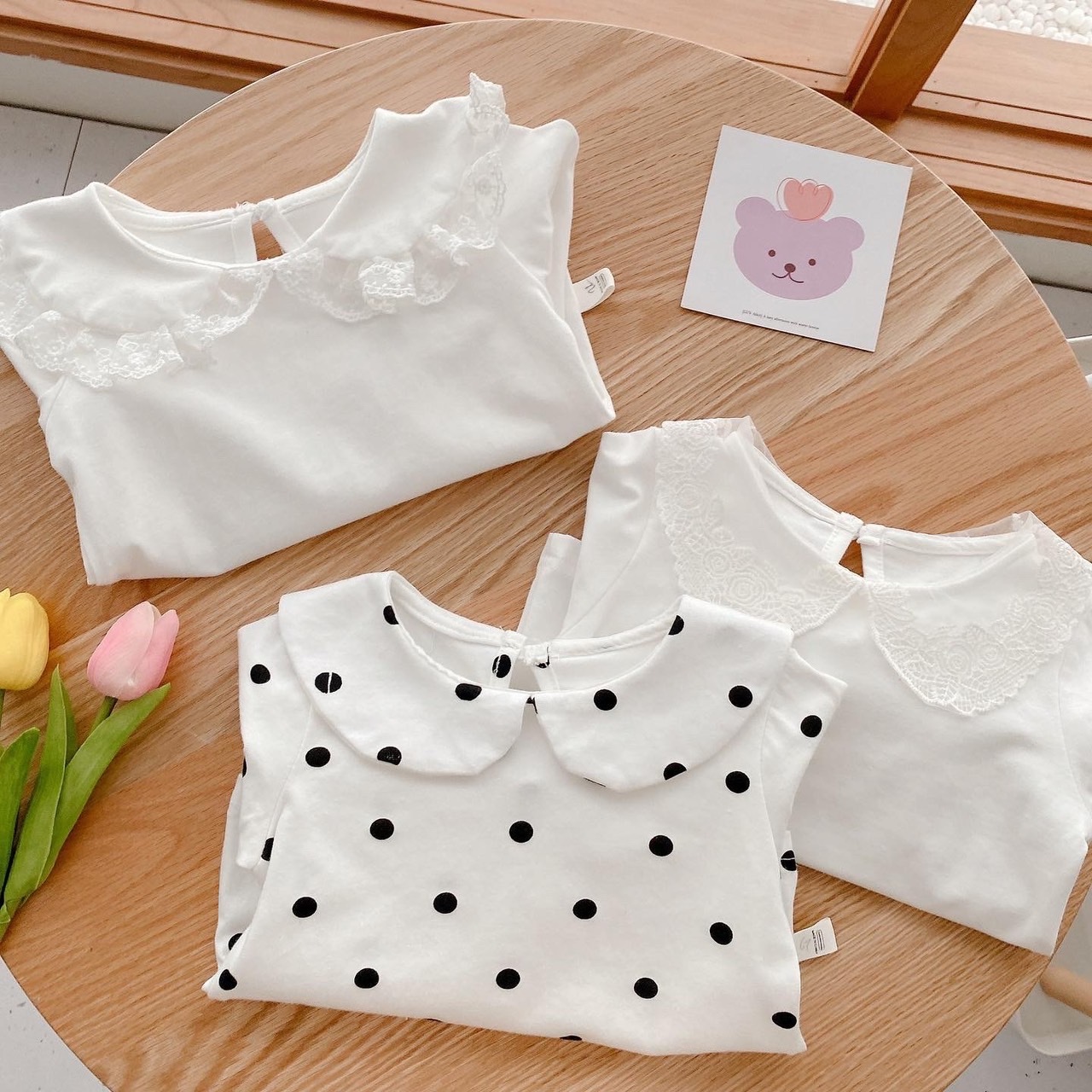 花邊蕾絲波點上衣