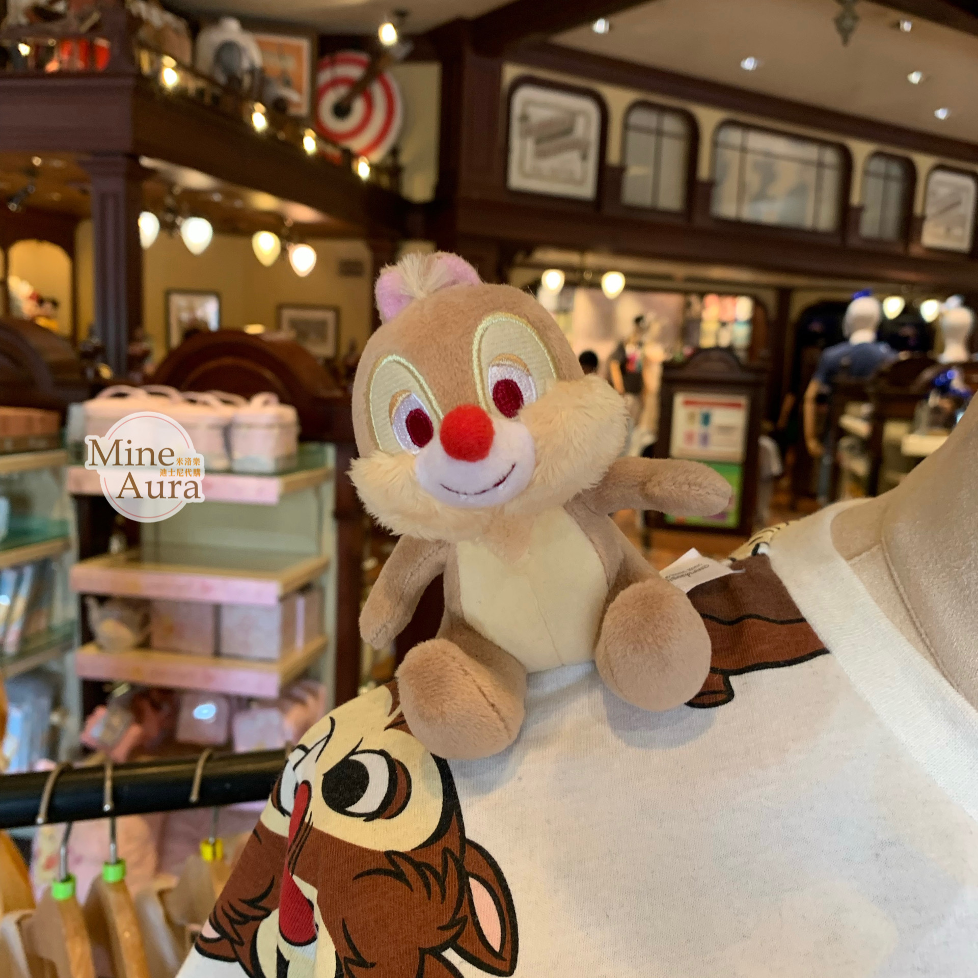 紅鼻 蒂蒂 Dale 磁鐵 坐肩 絨毛 娃娃 公仔 奇奇蒂蒂 Chip 'n Dale -香港迪士尼樂園