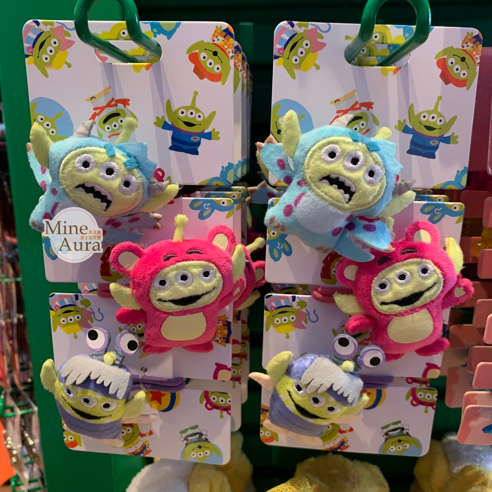 (現貨) 三眼怪 Alien 變裝造型 絨毛 髮束組 髮飾 玩具總動員 Toy Story 毛怪 阿布 -香港迪士尼樂園