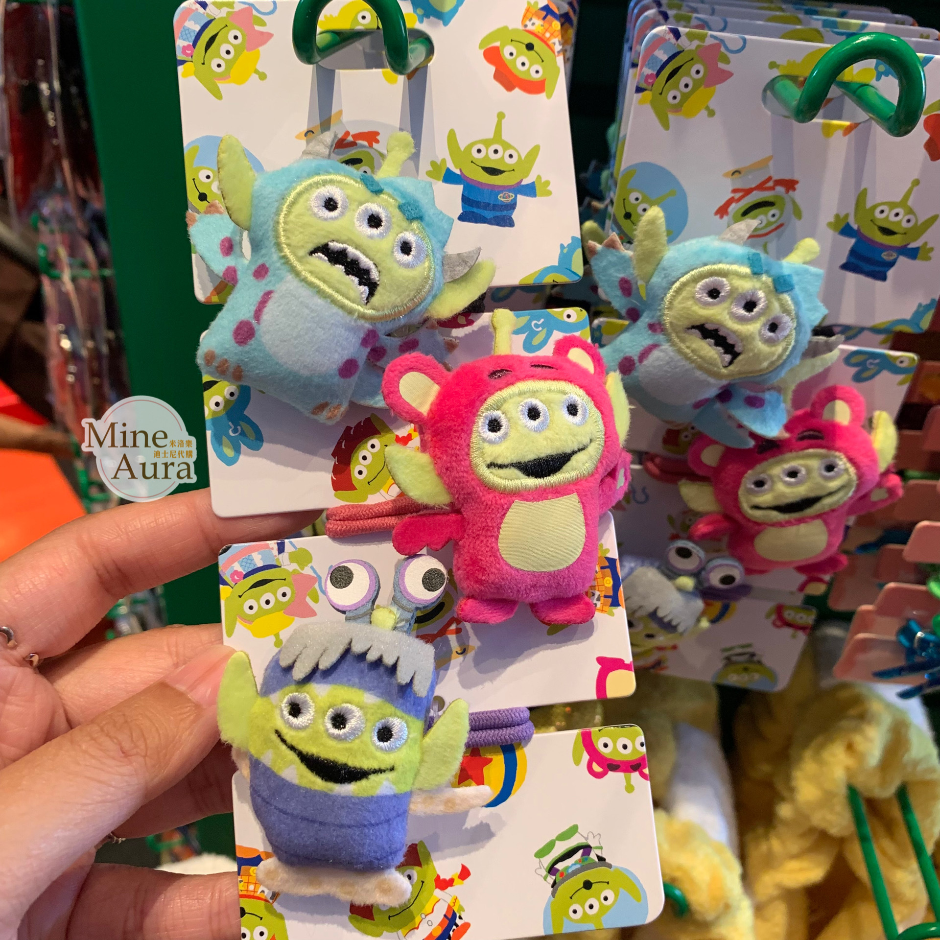 (現貨) 三眼怪 Alien 變裝造型 絨毛 髮束組 髮飾 玩具總動員 Toy Story 毛怪 阿布 -香港迪士尼樂園