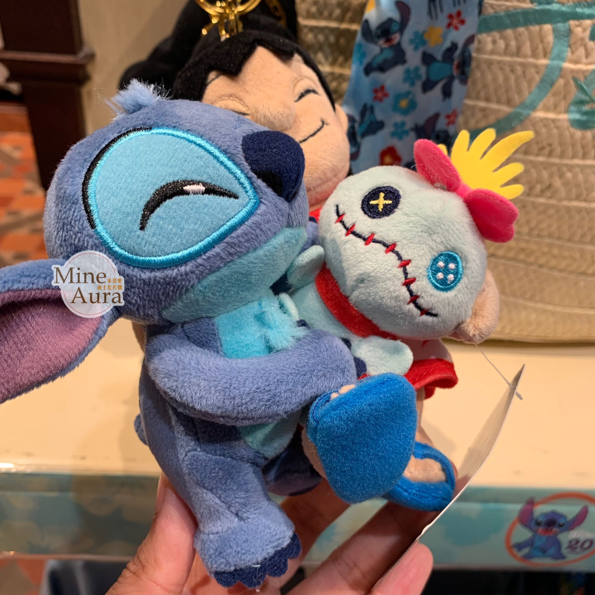 (現貨) 史迪奇 Stitch 莉蘿 Lilo 醜丫頭Scrump 抱抱 絨毛 鑰匙圈 吊飾 星際寶貝 Lilo & Stitch -香港迪士尼樂園