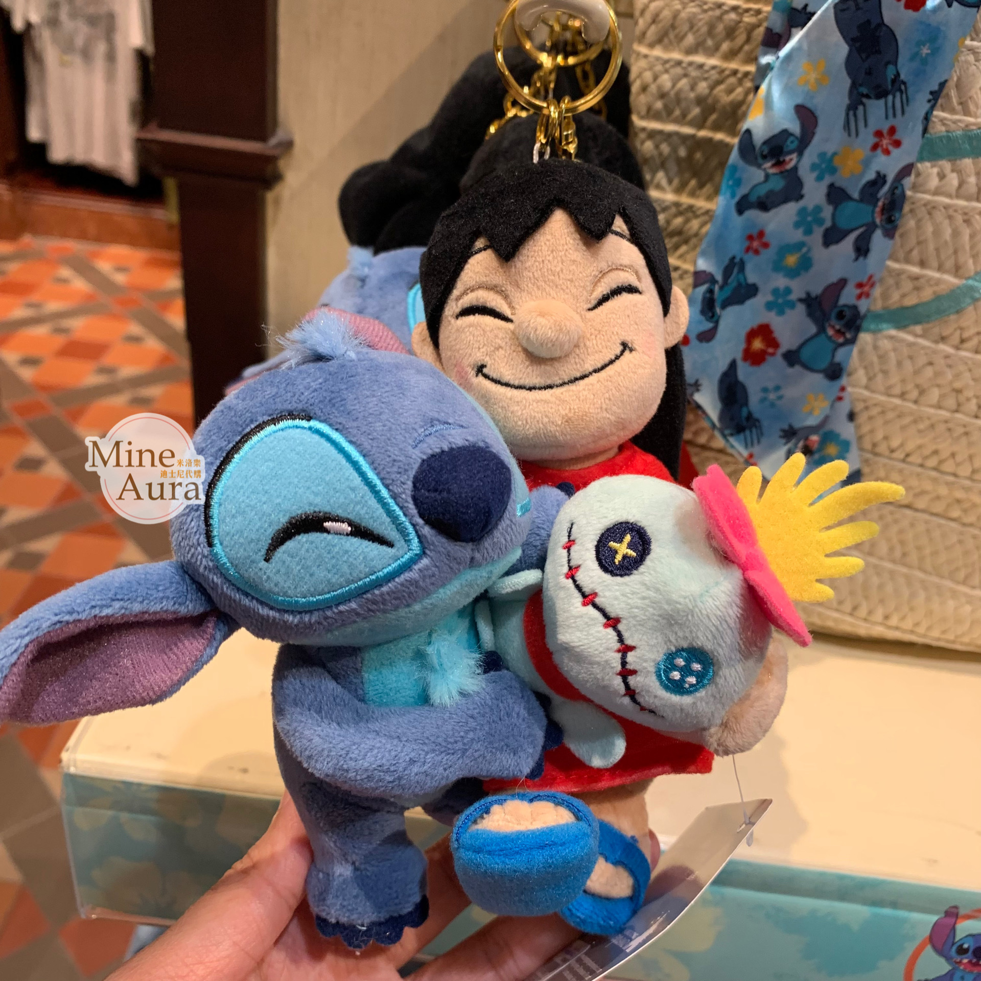 (現貨) 史迪奇 Stitch 莉蘿 Lilo 醜丫頭Scrump 抱抱 絨毛 鑰匙圈 吊飾 星際寶貝 Lilo & Stitch -香港迪士尼樂園