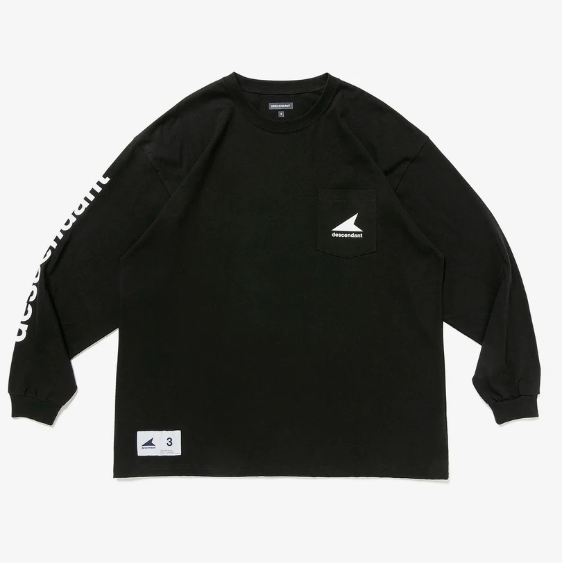 DESCENDANT FW22 CETUS CROP LS BLACK