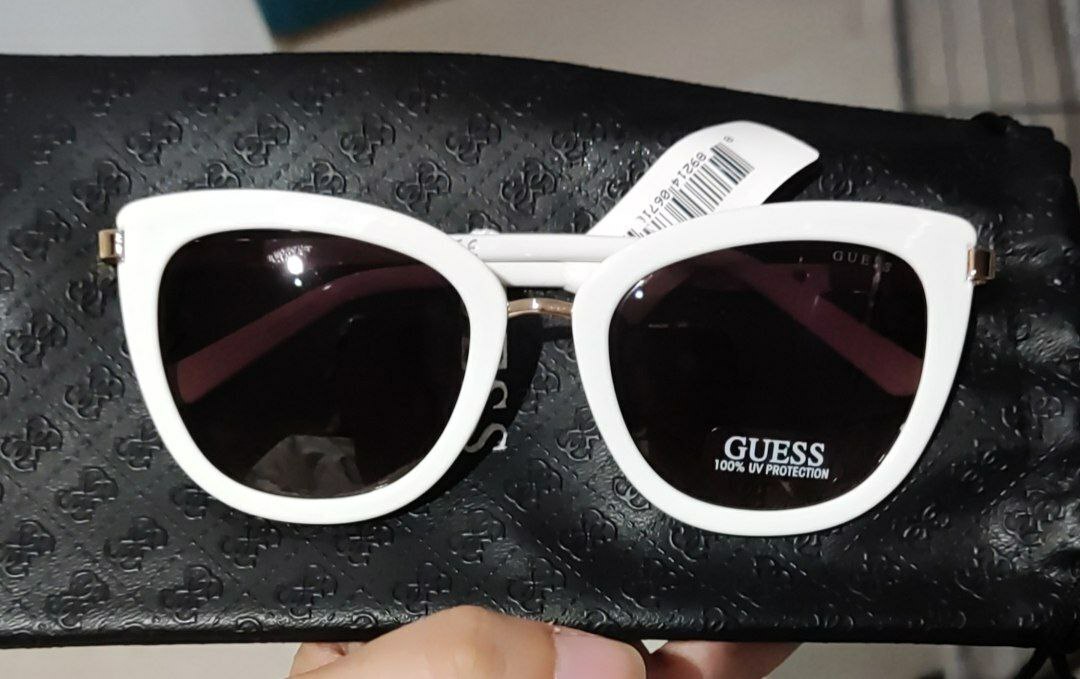 [S] GUESS Sunglass (White), 889214067104 [FINAL SALE] (SGU193)