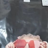 [S] ADLV BABY FAVE RED HEART GLASSES SHORT SLEEVE T-SHIRT,BLACK, ADLV21SS-SSBKBF-RHG (SAV103)