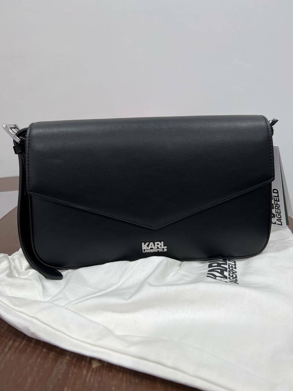 [S] KARL LAGERFELD K/STONE SHOULDER BAG,BLACK, 8720092980036 (SKL323)