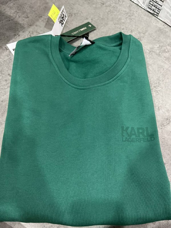 [S] KARL LAGERFELD LNS BLOCK LOGO SWEATSHIRT,GREEN, 22WM1818-GREEN (SKL334)
