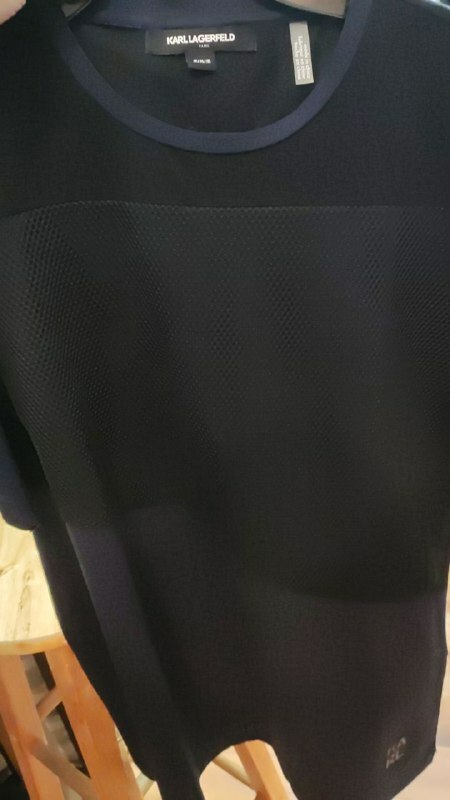 [S] KARL LAGERFELD MENS MESH TEE SHIRT, NAVY/BLACK, LM1K3804-NVY (SKL336)