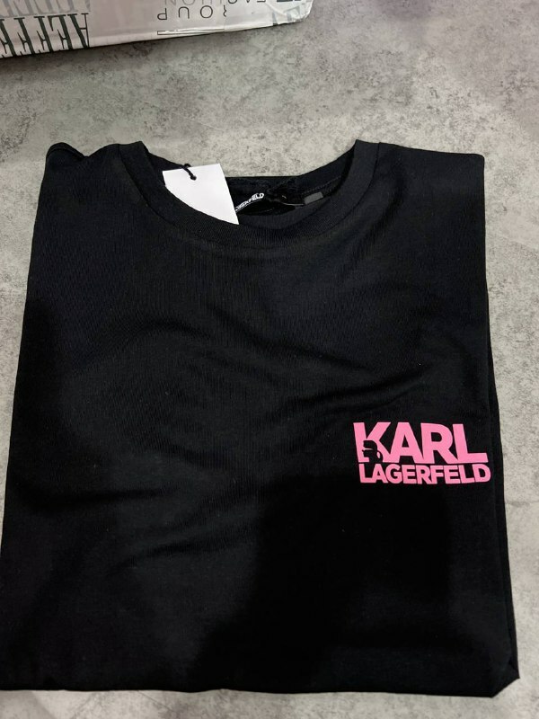 [S] KARL LAGERFELD LNS BLOCK LOGO TSHIRT,BLACK, 22WW1715-BLACK (SKL344)