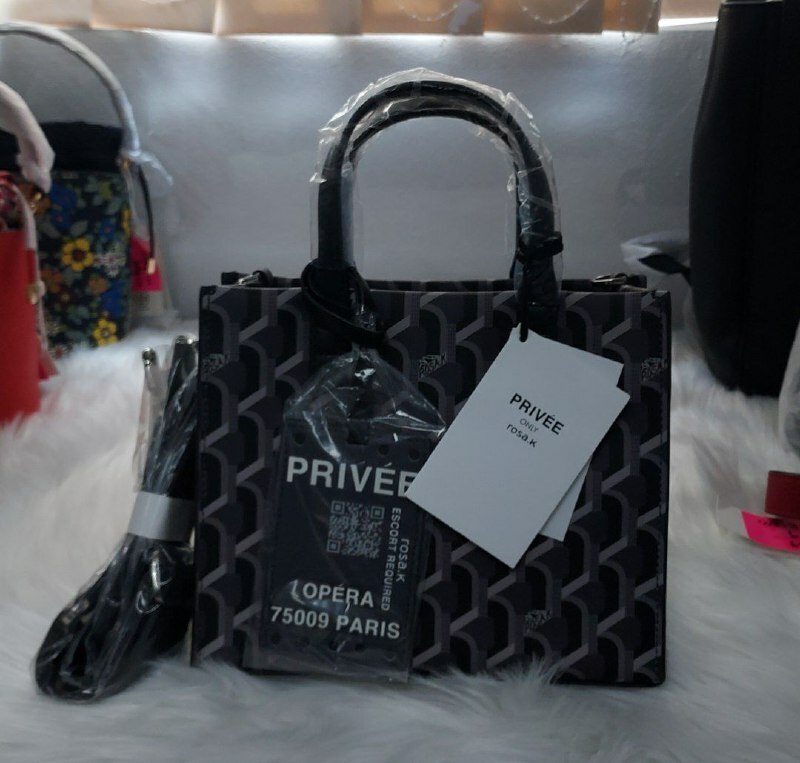 [S] ROSA.K ROSA,K CABAS MONOGRAM AM DAY TOTE S, SECRET BLACK, RTUSBV662SKFR (SRK14)