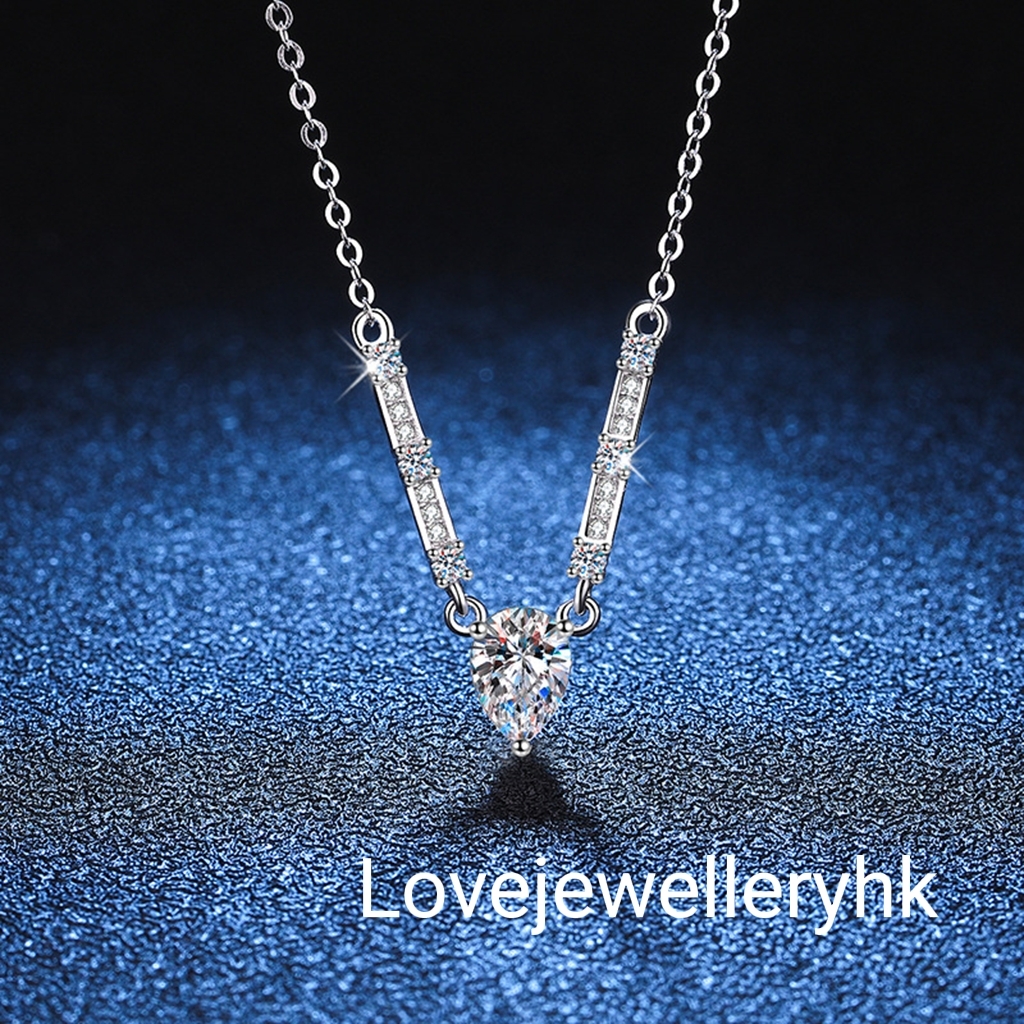 水滴莫桑頸鏈   N08C021