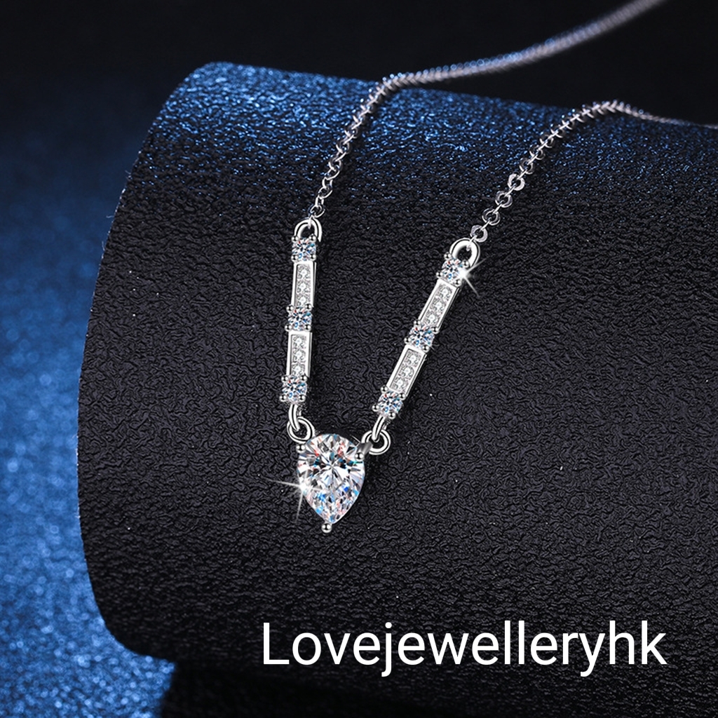 水滴莫桑頸鏈   N08C021