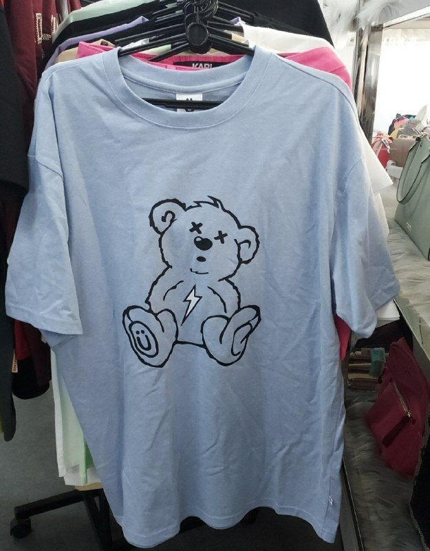 [S] KIRSH ISTKUNST THUNDER BEAR SHORT SLEEVE T-SHIRT, BLUE, IK2CMMT502ABL (SMW61)