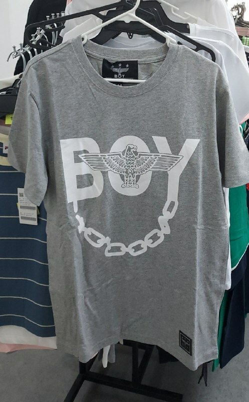 [S] BOYLONDON CHAIN BOY T-SHIRT, MELANGE/GREY, B92TS1005U59 (SBB102)