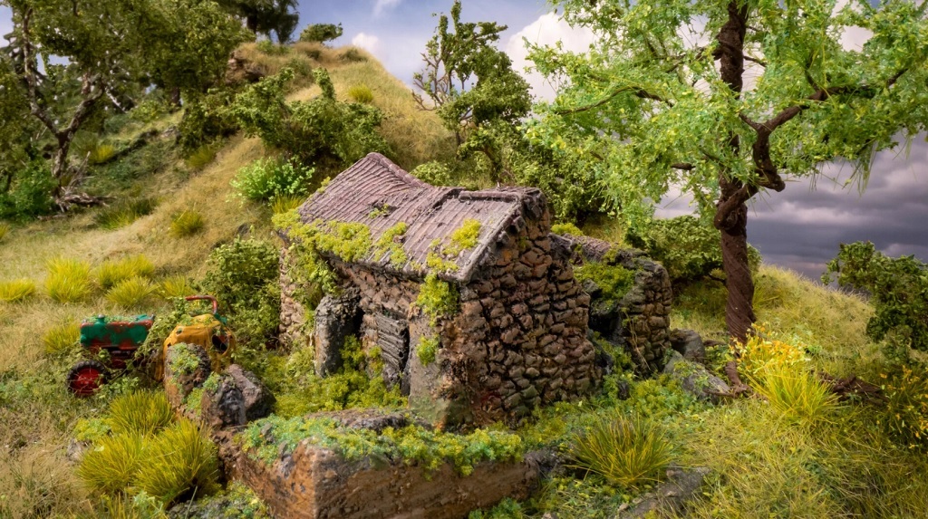 Noch 60761 HO規 Abandoned Place ‘Ruins of a Building’ 廢墟情境場景