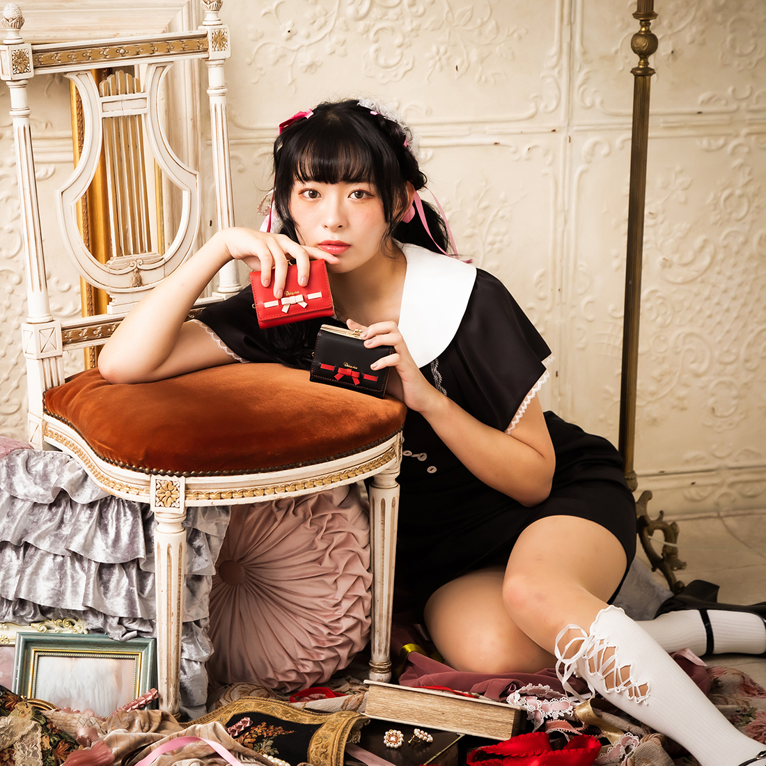 Daisy Rico日本小蝴蝶結銀包