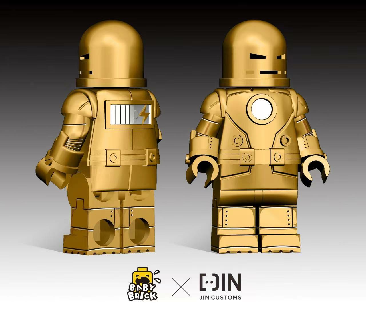 [BabyBrick x JinCustoms][In Stock] Irom man Model 01  - gold [PADprint]