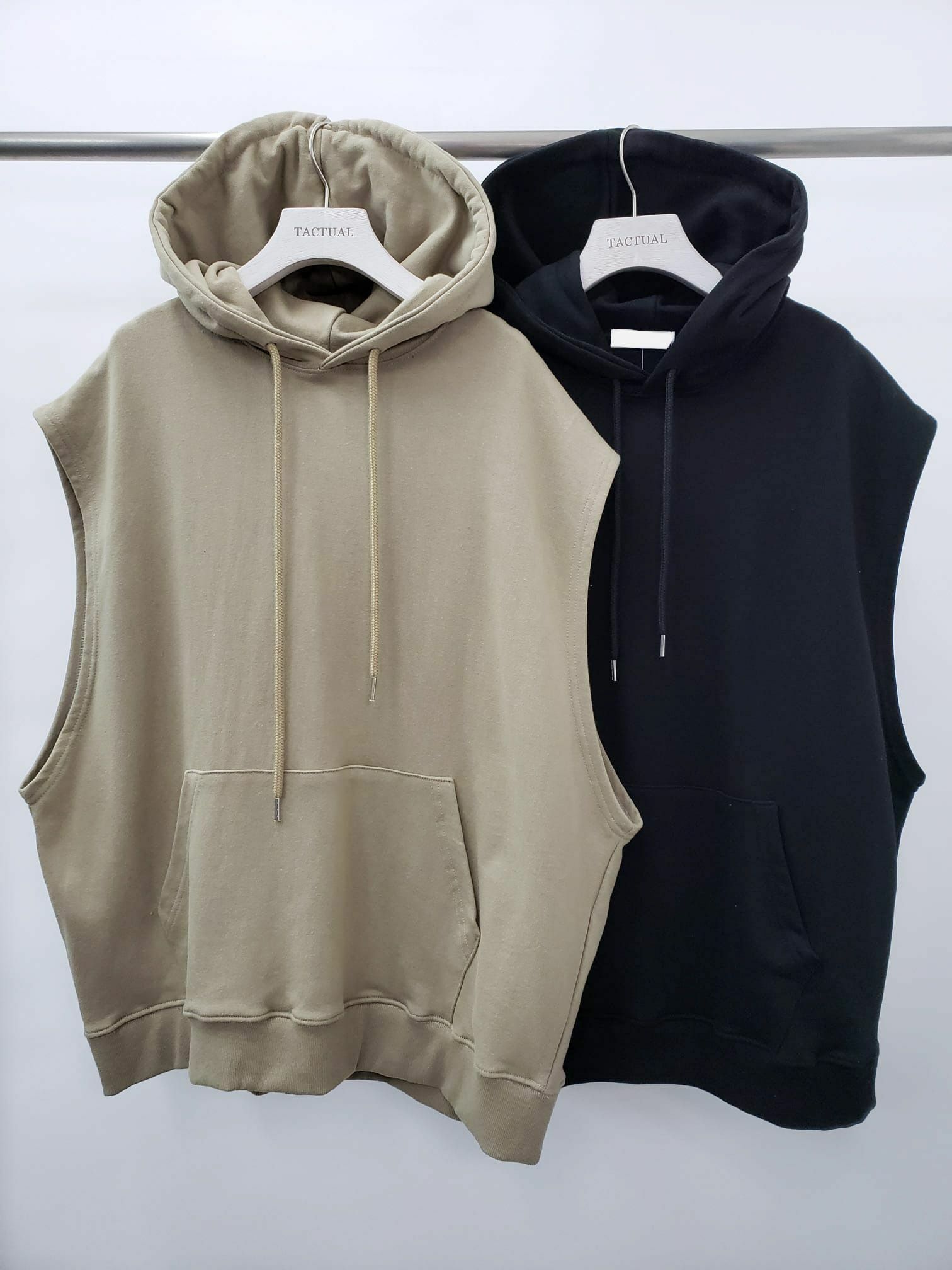 棉質連帽背心 V811