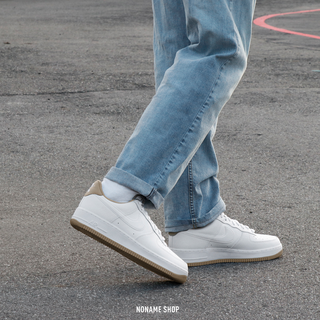 NIKE AIR FORCE 1 AF1 白摩卡 奶茶 (男款)