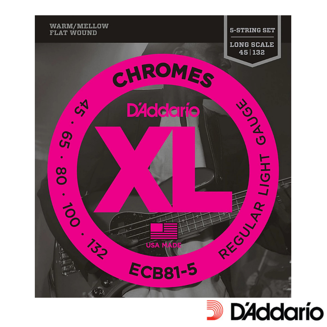 DAddario ECB81-5 45/132 5弦 平滑弦 鍍鉻弦 BASS弦 貝斯弦 公司貨