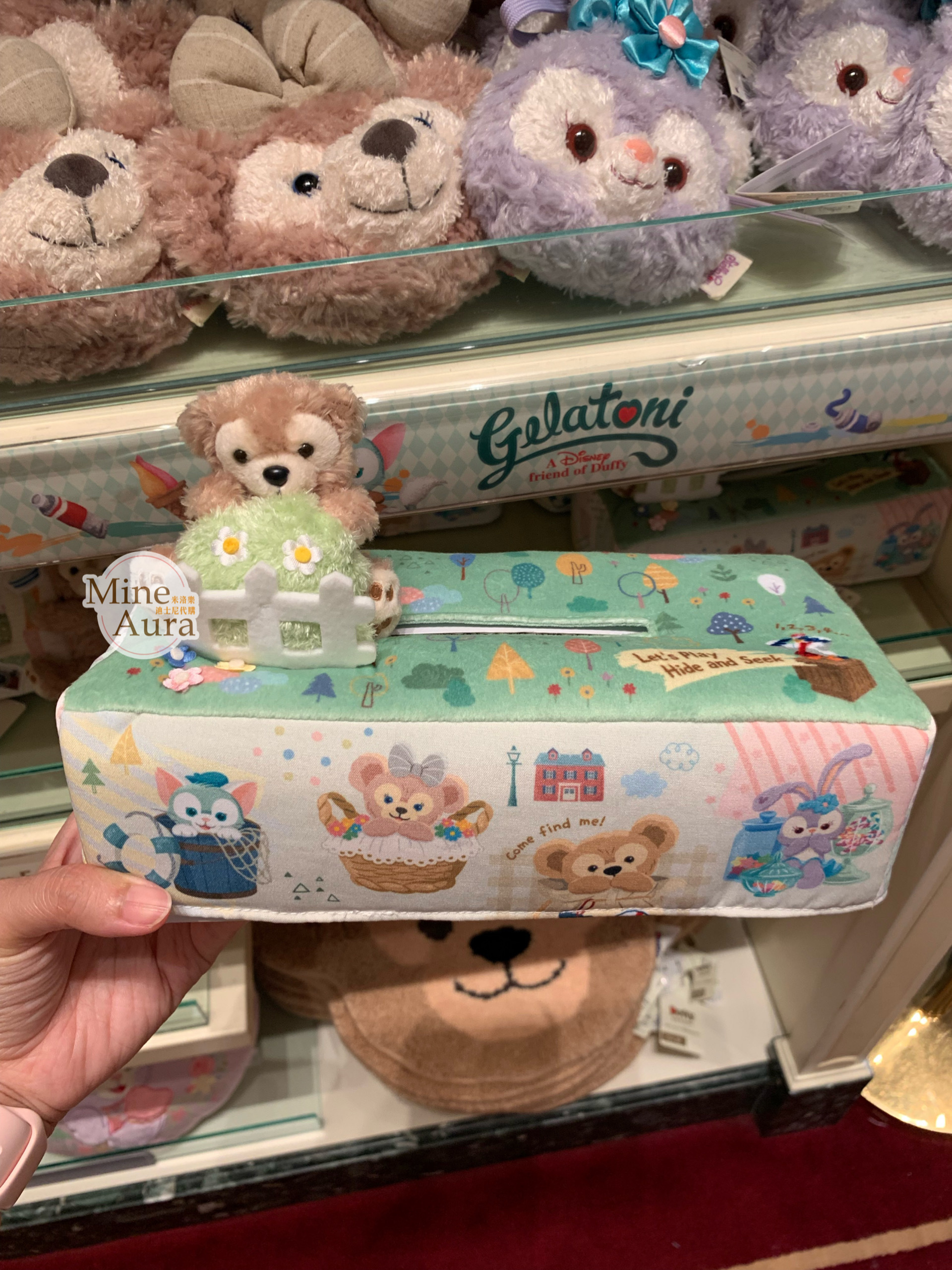 D&F捉迷藏系列 達菲 Duffy 絨毛造型 面紙套 擺飾 -香港迪士尼樂園