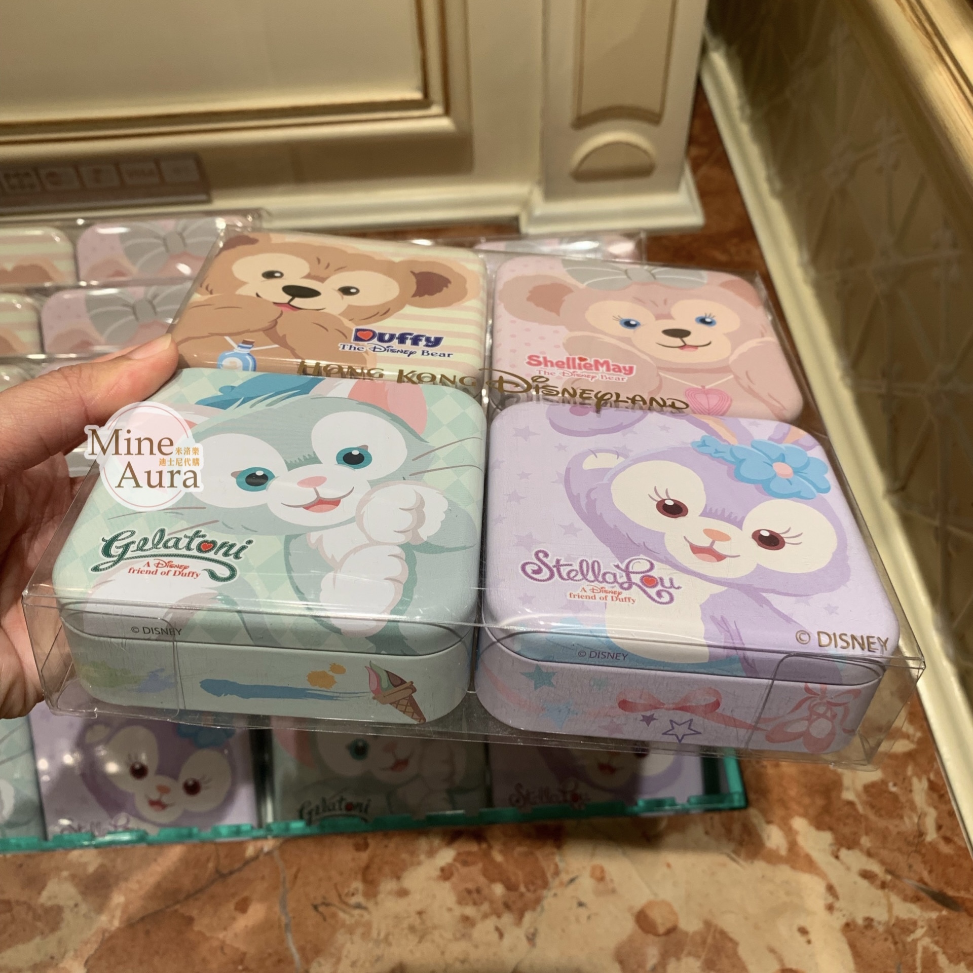 達菲 Duffy 大頭圖案 糖果鐵盒 4入組 D&F達菲系列 -香港迪士尼樂園