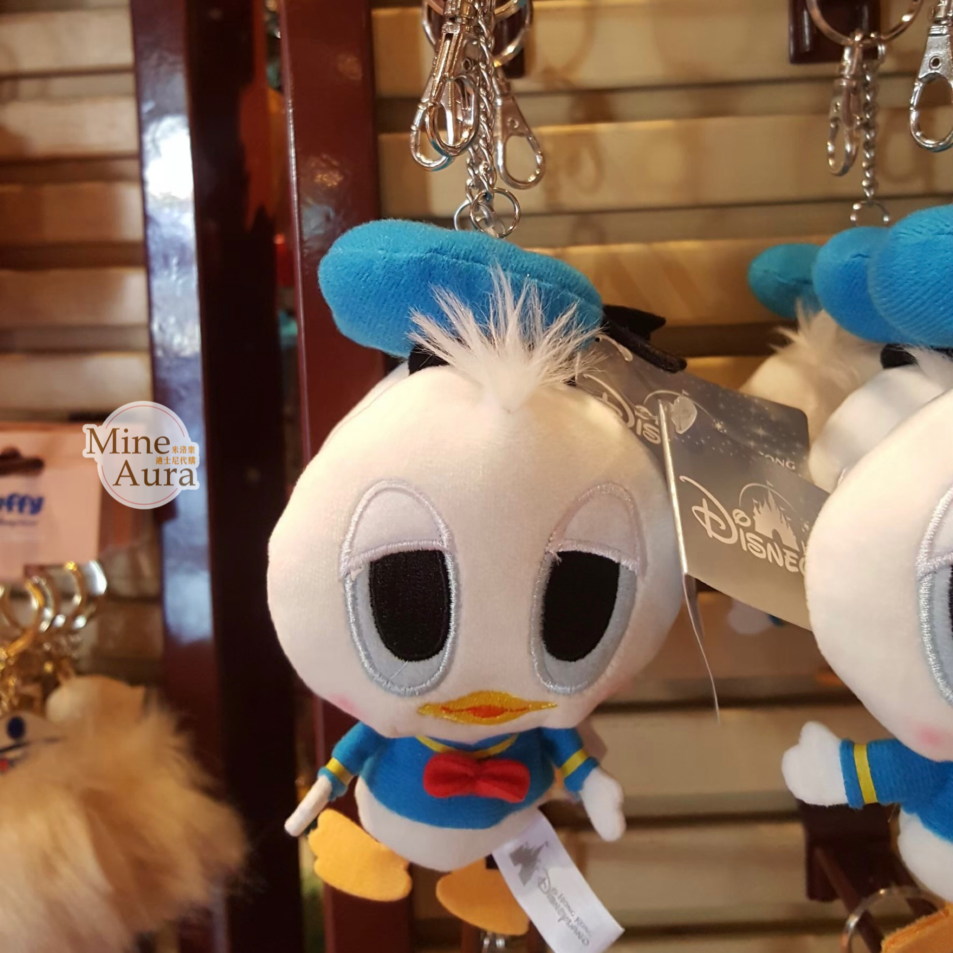 (現貨) 唐老鴨 Donald 愛睏臉 睡顏 絨毛 鑰匙圈 吊飾 奇奇蒂蒂 Chip 'n Dale -香港迪士尼樂園