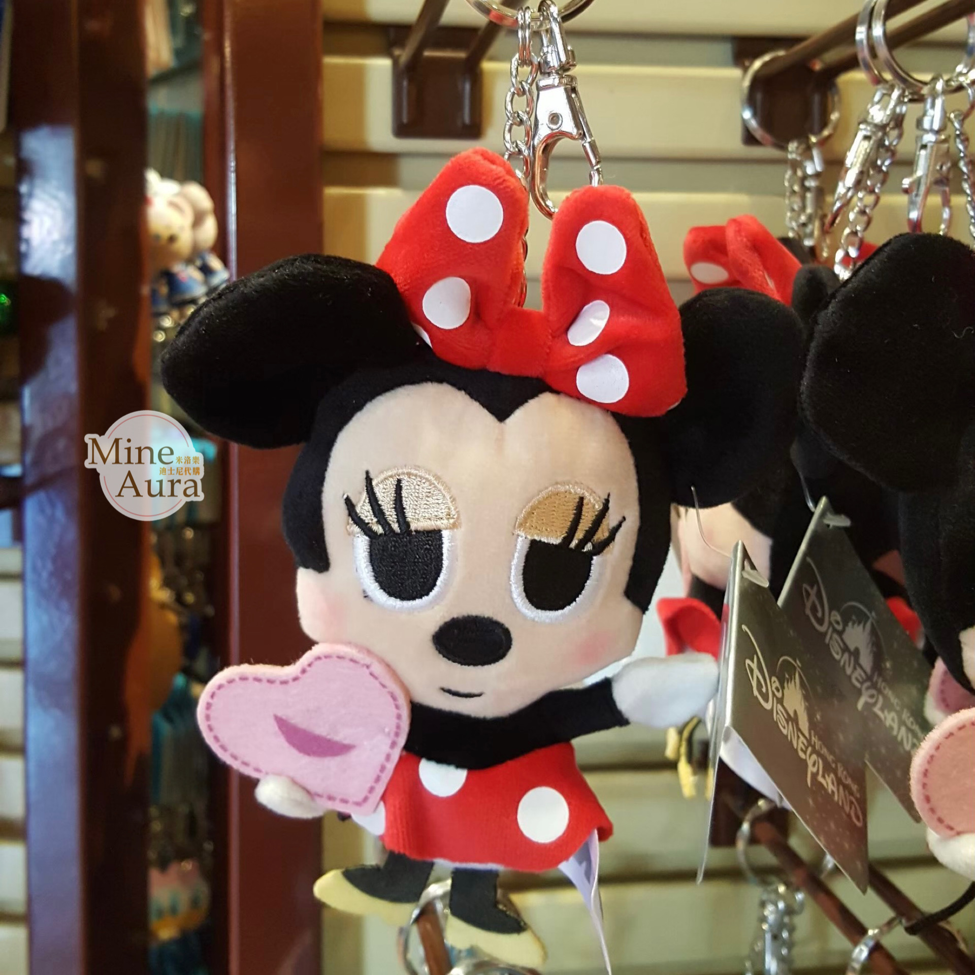 (現貨) 米妮 Minnie 愛睏臉 睡顏 絨毛 鑰匙圈 吊飾 奇奇蒂蒂 Chip 'n Dale -香港迪士尼樂園