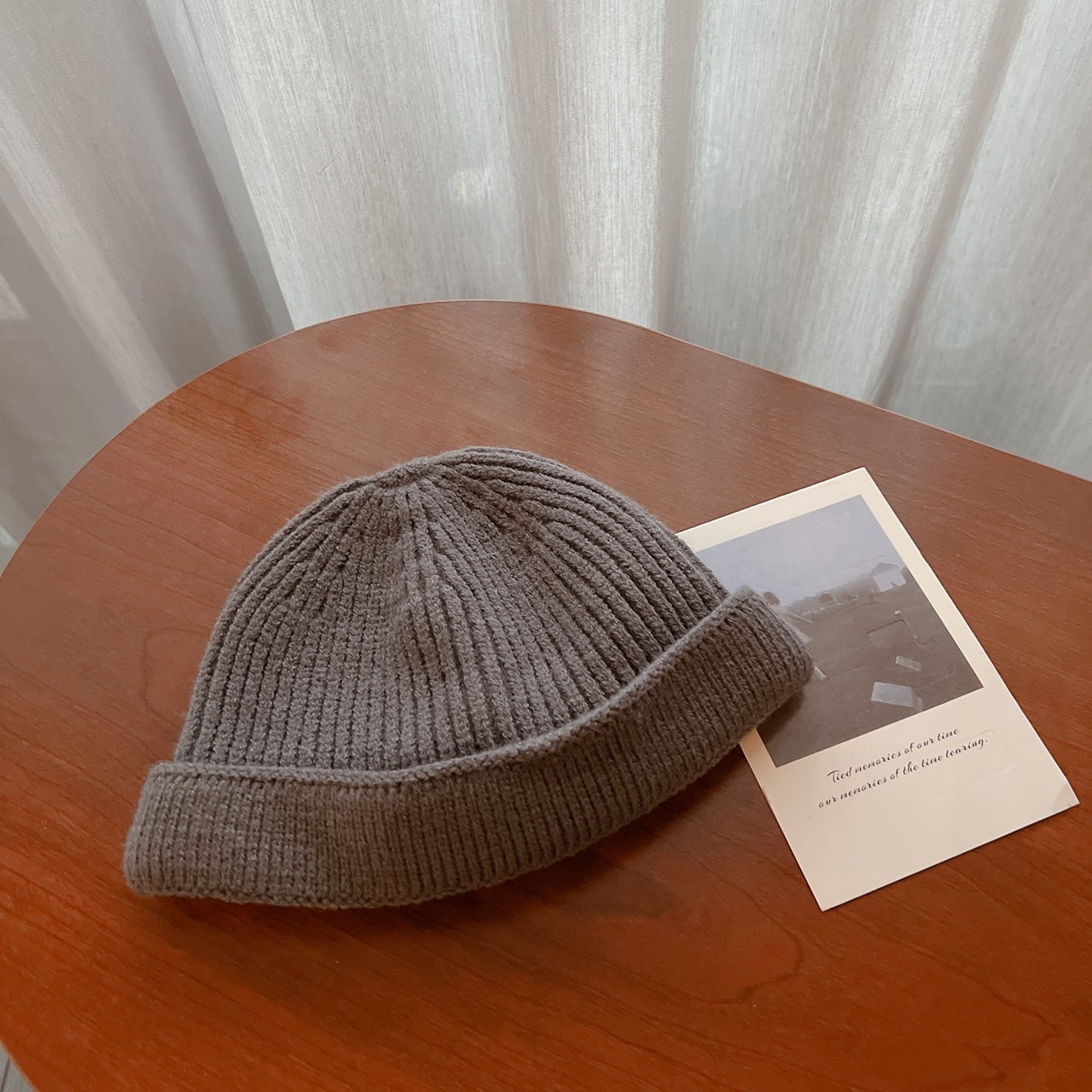 韓版針織反摺毛帽/四色