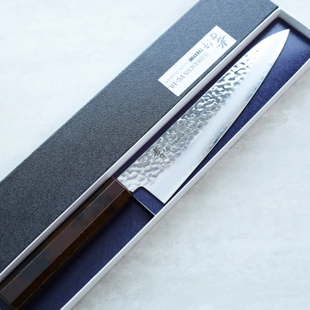 堺孝行 和牛刀 210mm VG10鋼 溜龜甲七彩柄 33層鎚目大馬士革