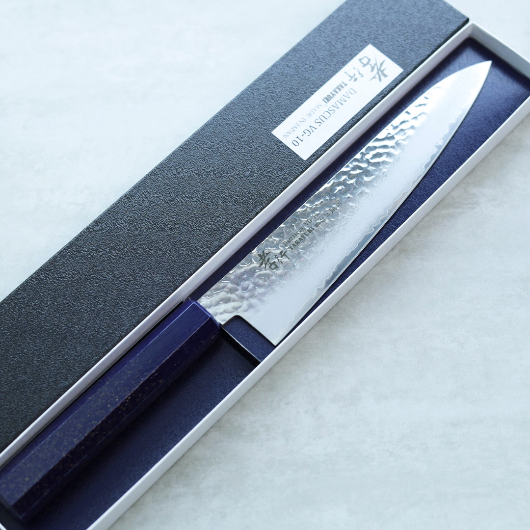 堺孝行 和牛刀 210mm VG10鋼 群青珍珠七彩柄 33層鎚目大馬士革