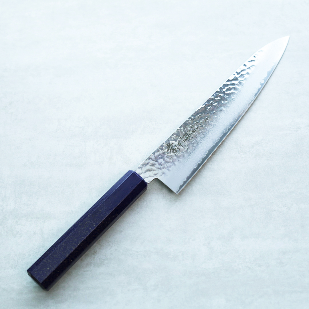 堺孝行 和牛刀 210mm VG10鋼 群青珍珠七彩柄 33層鎚目大馬士革