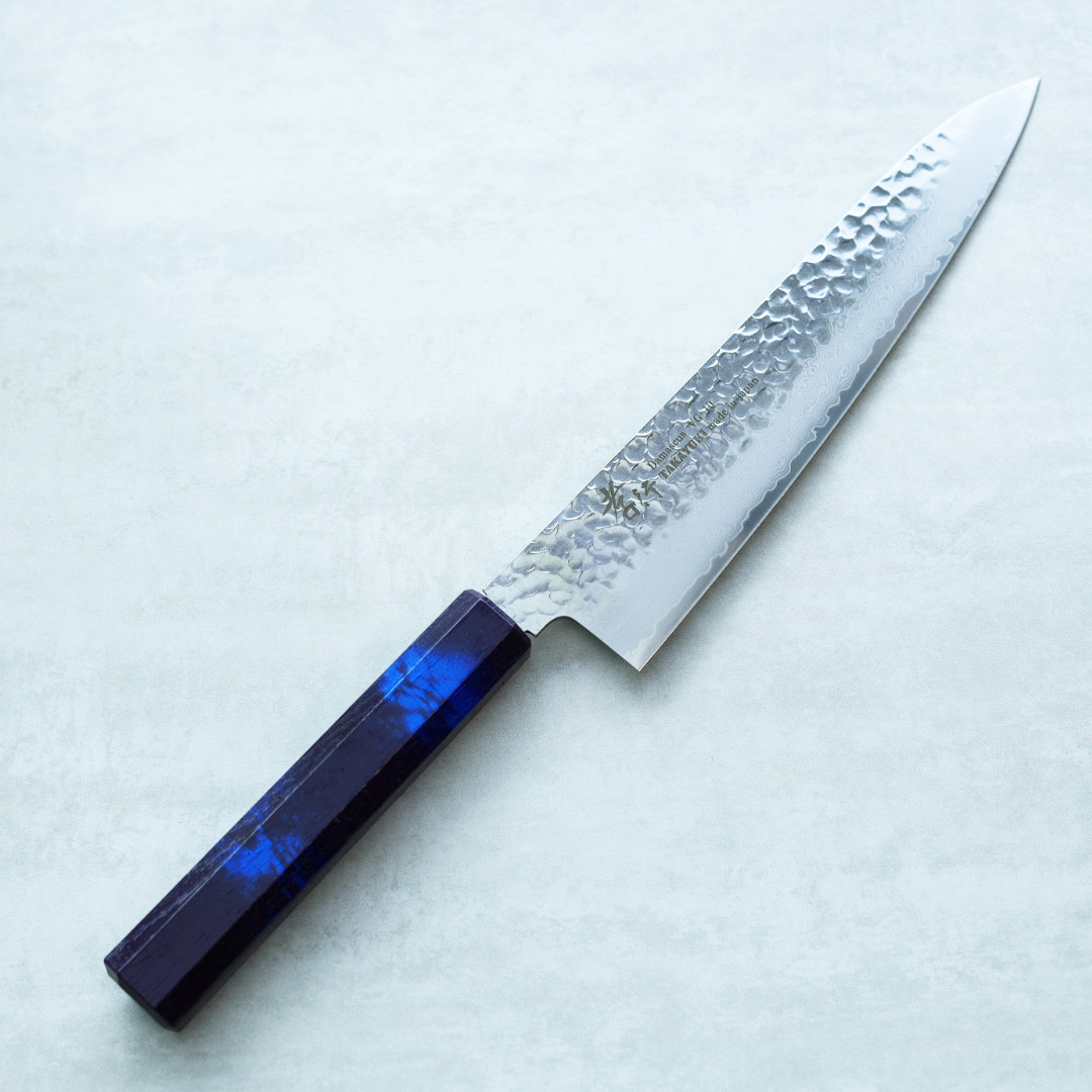 堺孝行 和牛刀 210mm VG10鋼 群青龜甲七彩柄 33層鎚目大馬士革