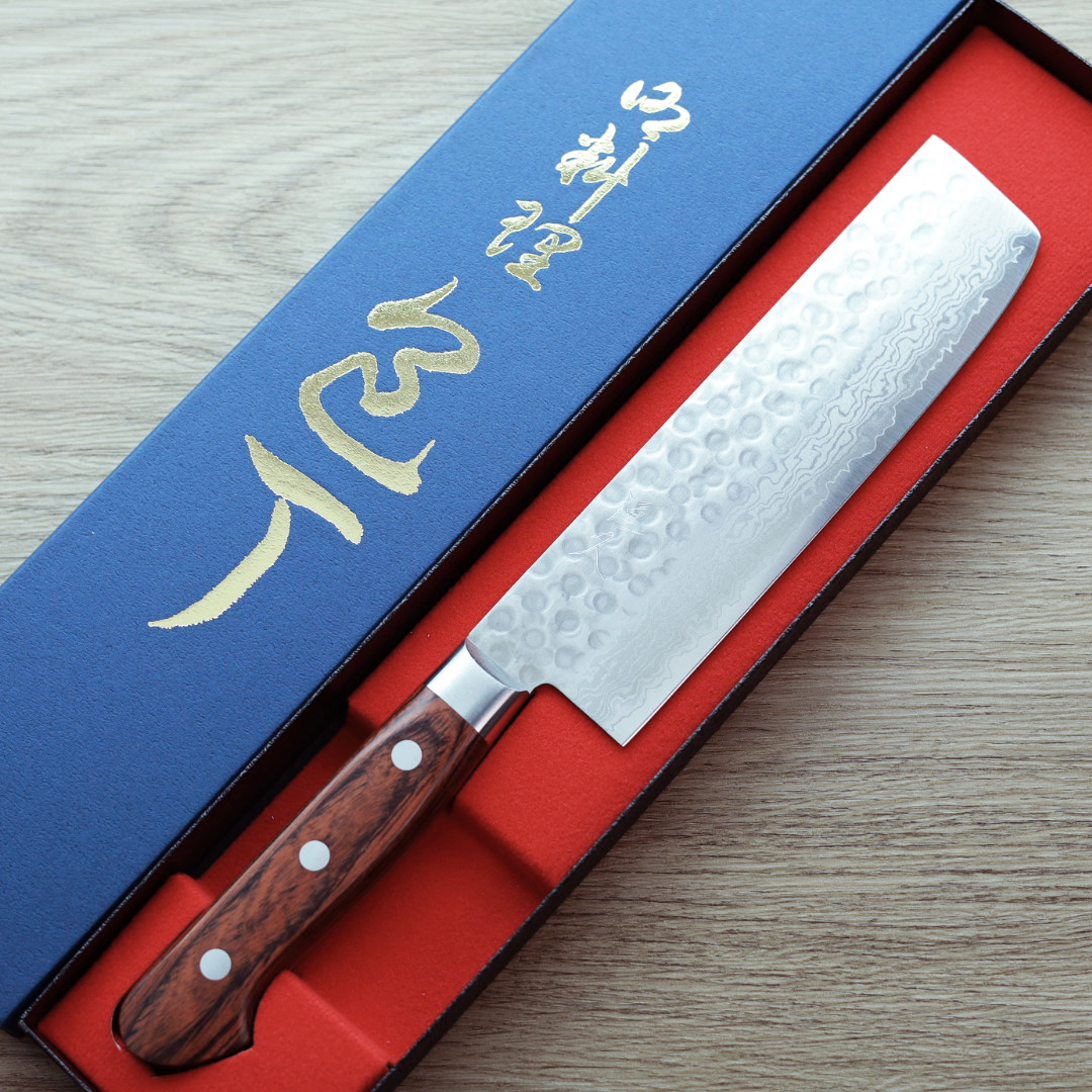 恆久 菜切 165mm VG10鋼 墨流鎚目 洋柄