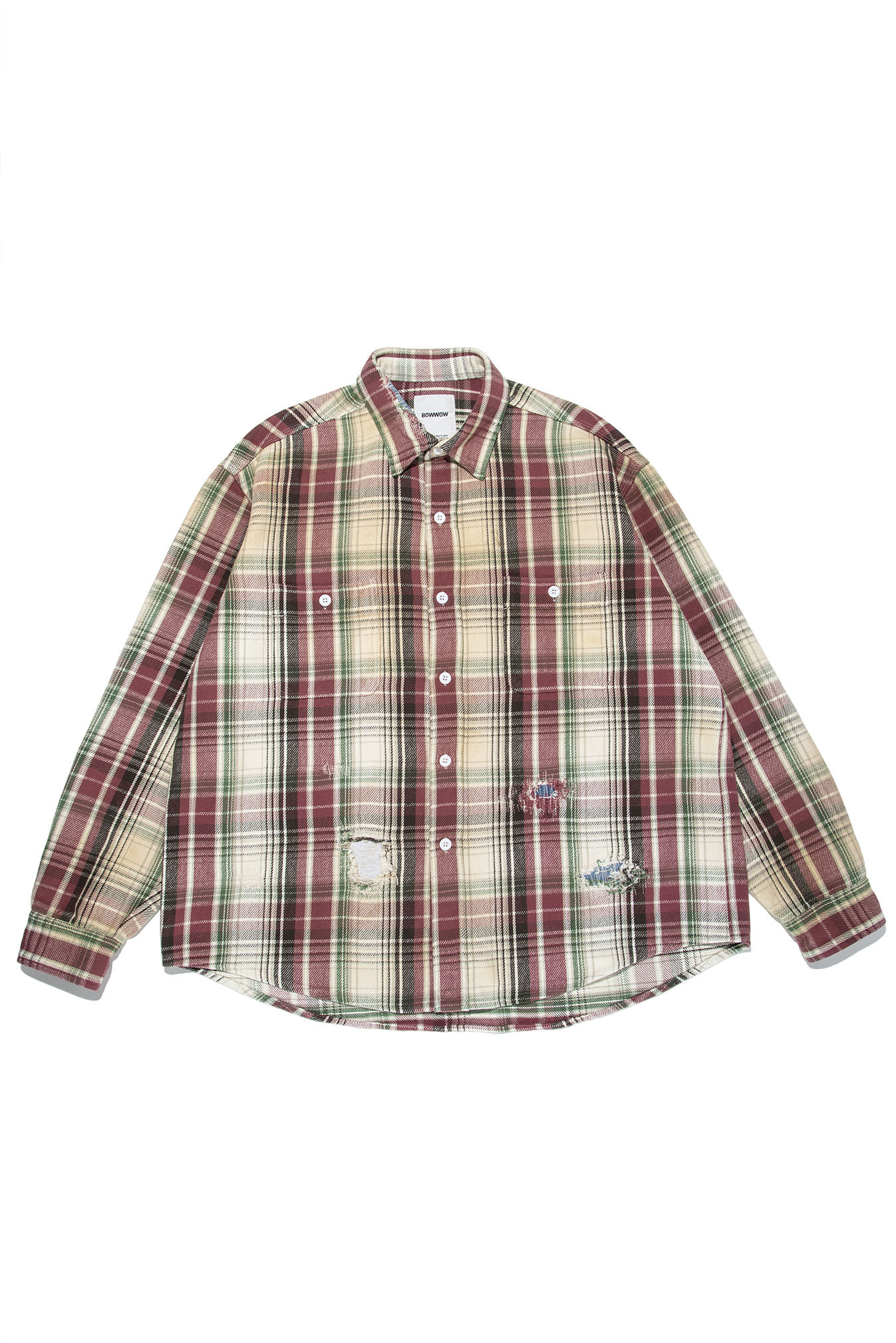 BOW WOW - REPAIRED FLANNEL SHIRTS KING SIZE / 3COLORS