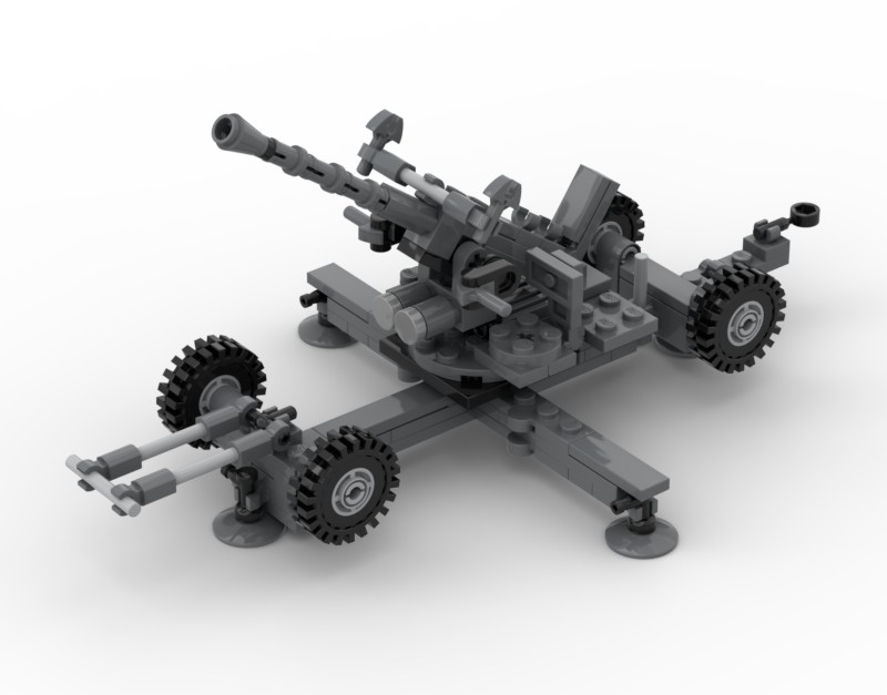 Instruction Lego Swedish Bofors 40mm Anti Aircraft Gun