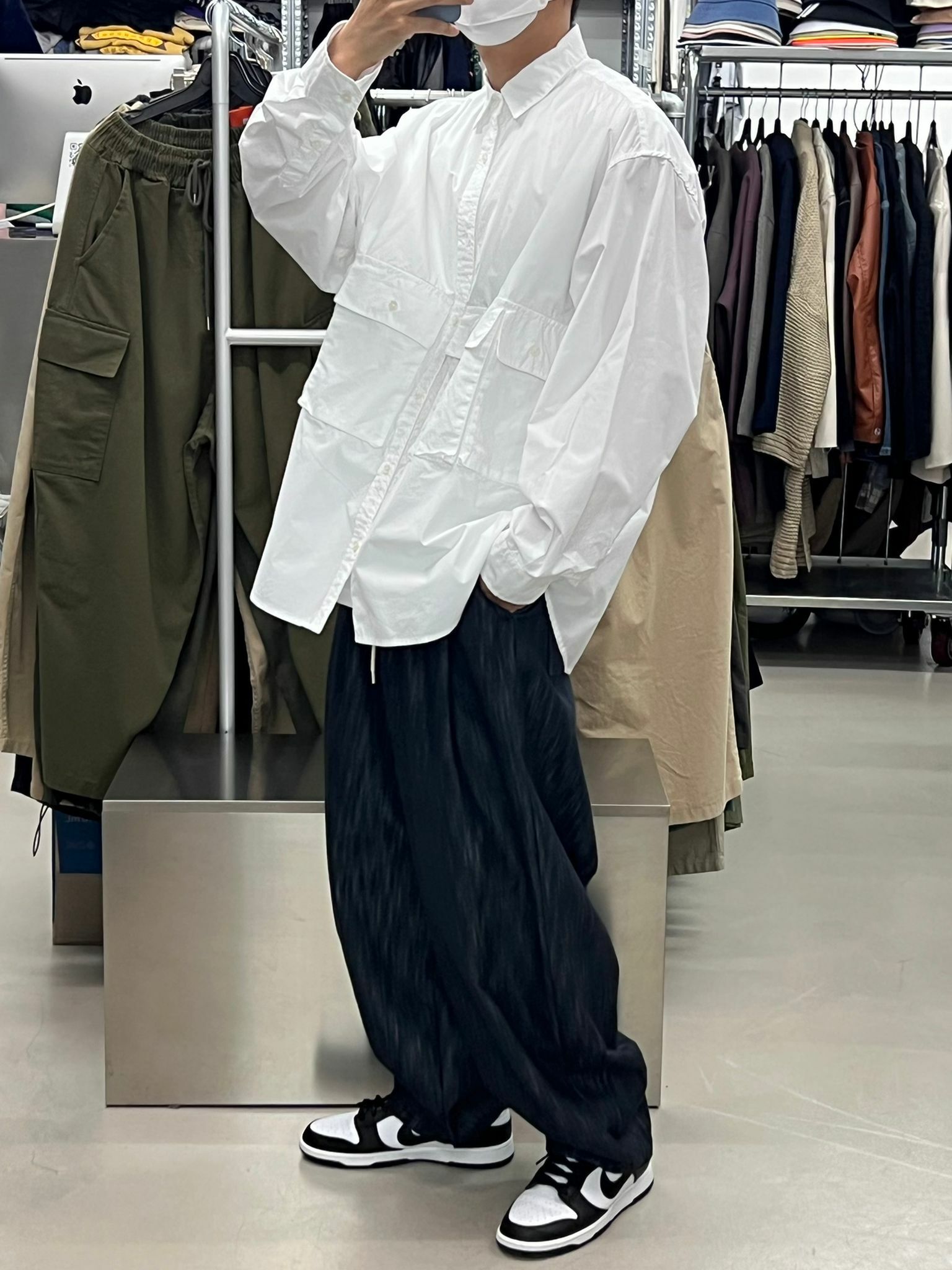 暗紋鬆身牛仔褲 P2053