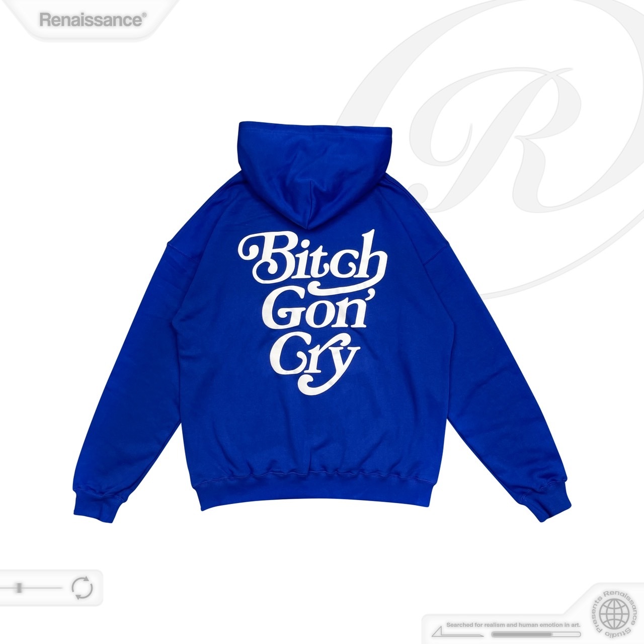 RENAISSANCE 21FW B**ch gon' cry Hoodie 帽TEE 寶藍