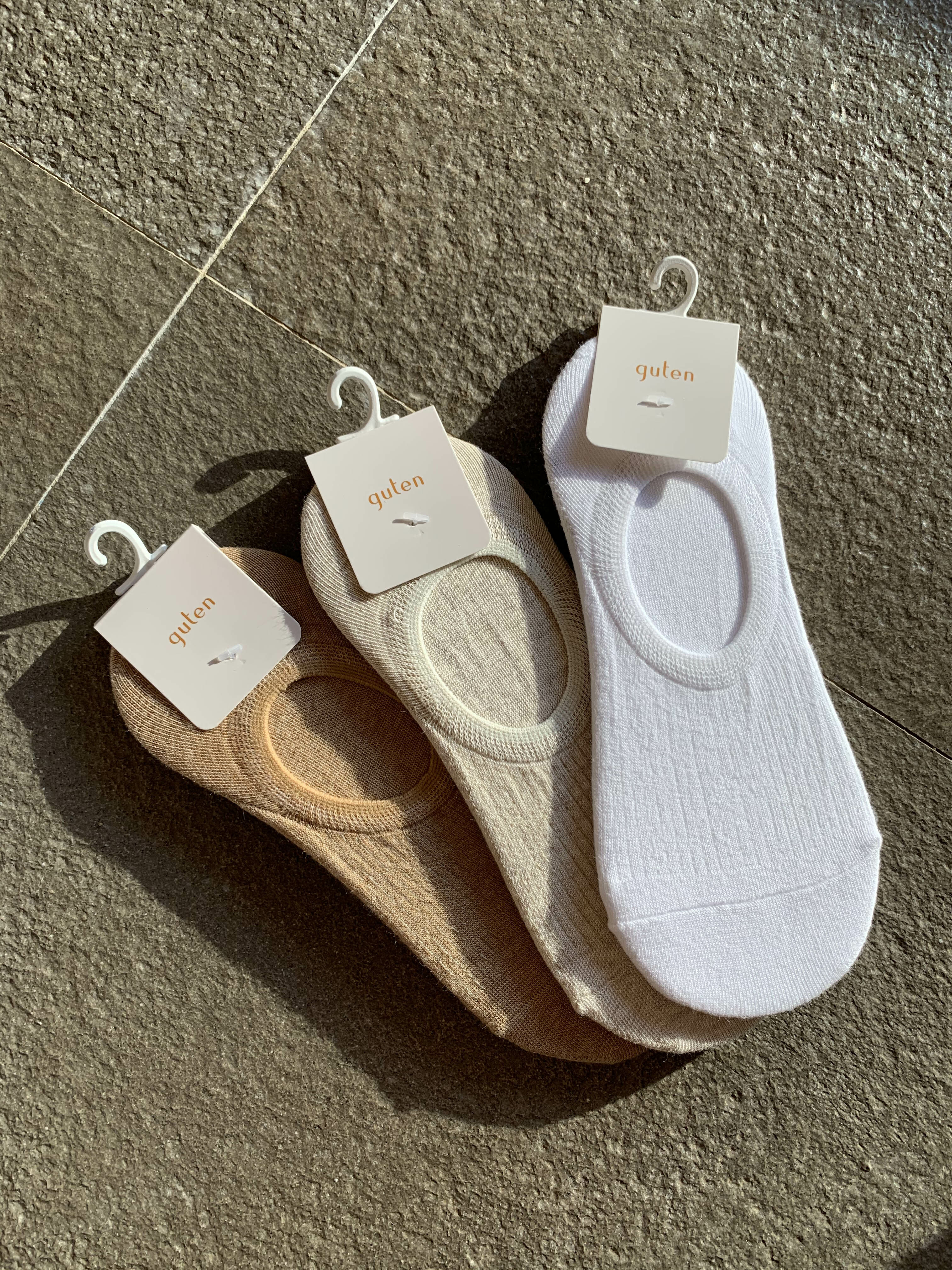 MIT防滑船型襪三入組-暖