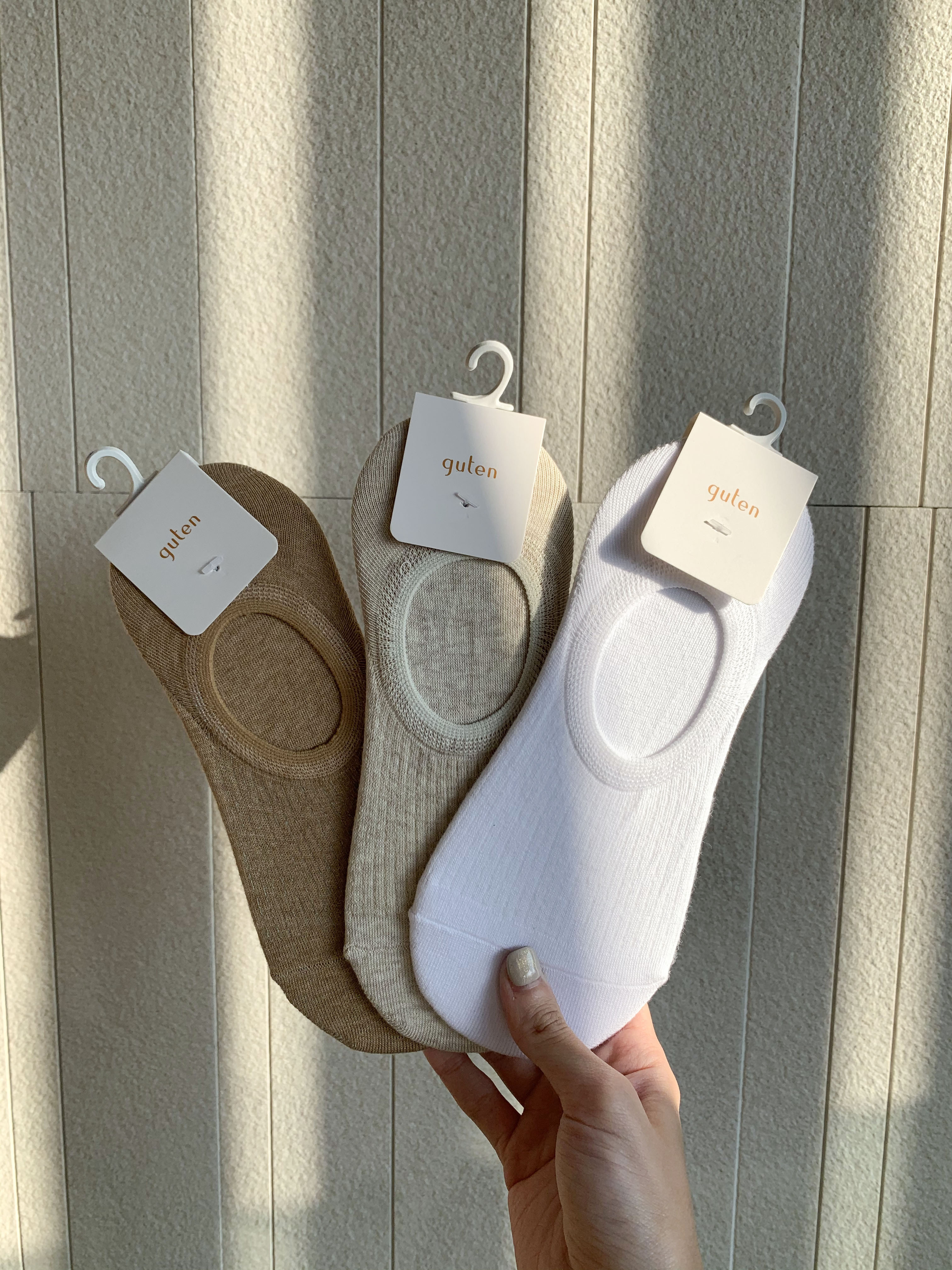 MIT防滑船型襪三入組-暖