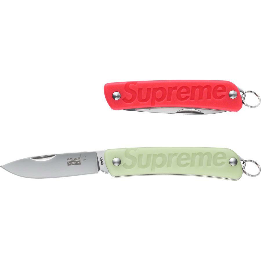 SUPREME® /BOKER GLOW IN THE DARK KEYCHAIN KNIFE 小刀鑰匙圈 夜光綠/紅